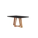 Ver imagem 2 de Conjunto Sala de Jantar Mesa Florença Madeira Maciça 160x90cm Tampo Retângular Vidro Preto com 6 Cad