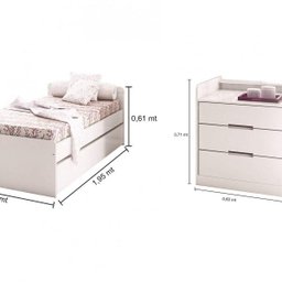 Berço Multifuncional Cléo Carolina Baby Branco  - 4