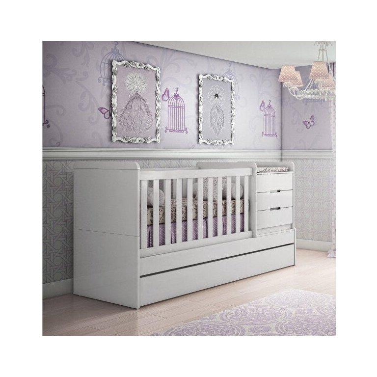 Berço Multifuncional Cléo Carolina Baby Branco 