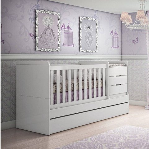 Berço Multifuncional Cléo Carolina Baby Branco