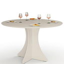 Ver imagem 3 de Mesa de Jantar Redonda Elisa 4 Lugares 90x90 Base em X em Mdf - Off White