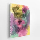 Ver imagem 2 de Quadro Cachorro Schnauzer Tinta Aquarela Canvas 20x30cm
