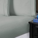 Ver imagem 3 de Jogo de Cama Lençol Casal Conforto Percal 300 Fios 3 Peças - Cinza