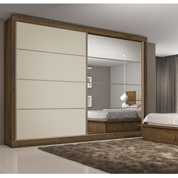 Guarda Roupa Sevilha 1 Porta com Espelho 100% Mdf Made Marcs Flex Color - 3