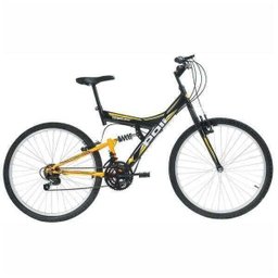 Bicicleta Aro 26 V-Brake 18 Marchas Kanguru Preto Polimet - 1 Bicicleta Aro 26 V-Brake 18 Marchas Kanguru Preto Polimet - 1
