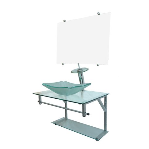 Gabinete Incolor 60cm de Vidro para Banheiro - Cc38 - Dahora