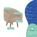 Ver imagem 4 de Poltrona Decorativa Jade Design Moderno Sala de Estar Quarto Escritório Confortável Luxo Pés Palito