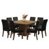 Conjunto Sala de Jantar Mesa Tampo de Madeira 8 Cadeiras Rustic/oxford Leila Madesa - 2