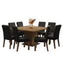 Ver imagem 2 de Conjunto Sala de Jantar Mesa Tampo de Madeira 8 Cadeiras Rustic/oxford Leila Madesa