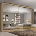 Ver imagem 1 de Guarda-Roupa Casal com Espelho 2 Portas 6 Gavetas Sevilha 7774 Made Marcs