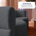Ver imagem 6 de Sofá Cama Bolge 1,88m Xpand Tech Tecido Bouclê Cinza Escuro Cama Inbox