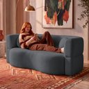 Ver mais imagens de Sofá Cama Bolge 1,88m Xpand Tech Tecido Bouclê Cinza Escuro Cama Inbox