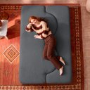 Ver imagem 2 de Sofá Cama Bolge 1,88m Xpand Tech Tecido Bouclê Cinza Escuro Cama Inbox