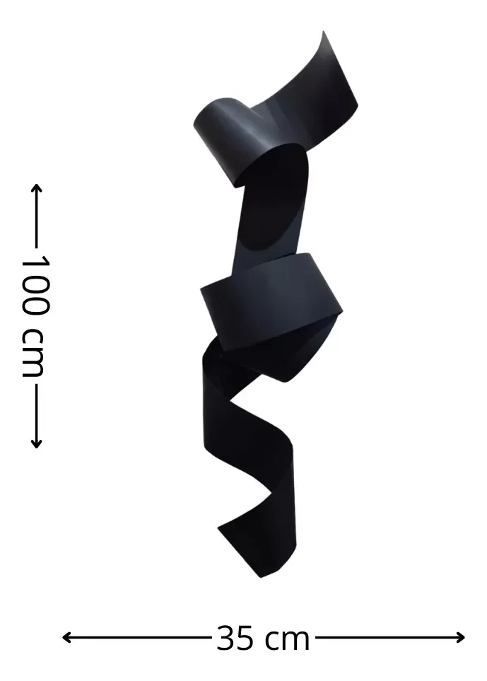Ver imagem 4 de Escultura Parede de Metal Decoração Sala Quarto Escritório Preto