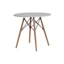 Ver imagem 2 de Mesa Eiffel Base Madeira Cor Branca Tampo 80cm
