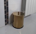 Ver imagem 4 de Lixeira Dourada em Aço Inox 3L para banheiro – By Fineza
