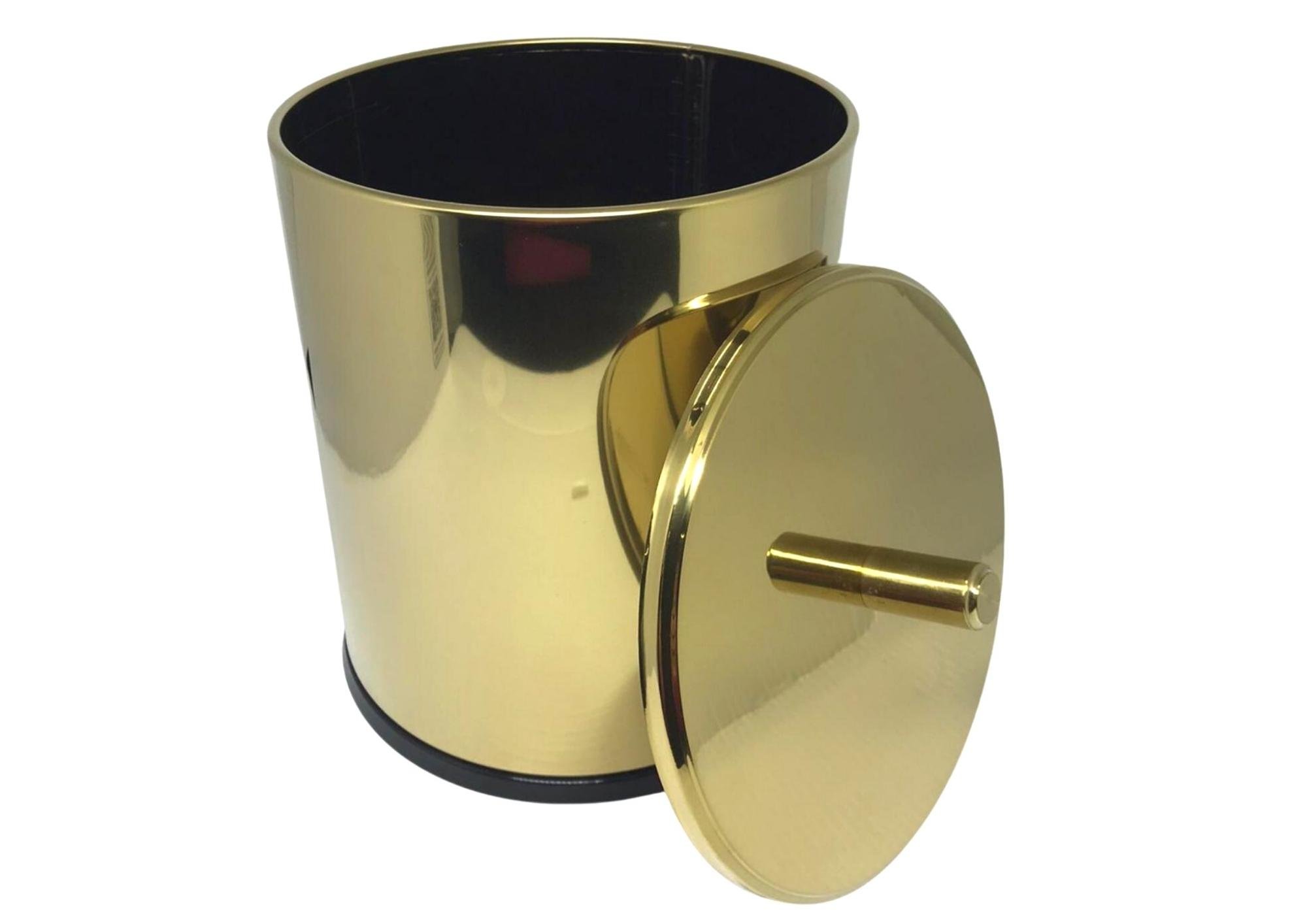 Lixeira Dourada em Aço Inox 3L para banheiro – By Fineza - 2
