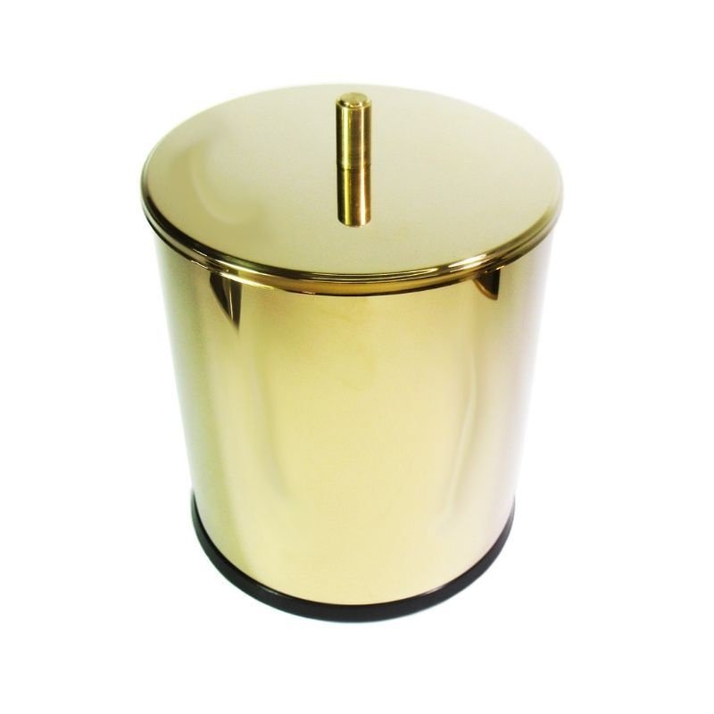 Lixeira Dourada em Aço Inox 3L para banheiro – By Fineza