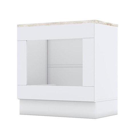 Balcão Forno de Embutir Nova York Branco com Tampo Calcare – Henn