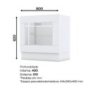 Ver imagem 2 de Balcão Forno de Embutir Nova York Branco com Tampo Calcare – Henn