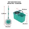 Kit Limpeza Mop Balde Esfregão Giratório + Balde Dobrável Retrátil 5 Litros FlashLimp - 5