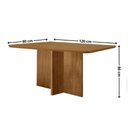 Ver imagem 3 de Mesa de Sala Jantar Berlim C/ Tampo Madeirado C/ Canto Curvo 120x80cm Naturale/naturale - Rufato
