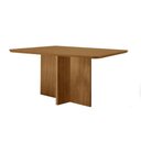 Ver imagem 2 de Mesa de Sala Jantar Berlim C/ Tampo Madeirado C/ Canto Curvo 120x80cm Naturale/naturale - Rufato