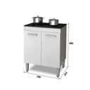 Ver imagem 2 de Balcão de Cozinha para Cooktop 4 Bocas com 2 Portas Nauru