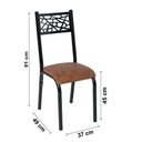 Ver imagem 4 de Conjunto Sala de Jantar Mesa 140cm x 77cm Tampo Vidro com 6 Cadeiras Jade Preto/Fosco/Caramelo