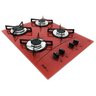 Cooktop D&D 4 Bocas Vermelho Acendimento Automático - 1