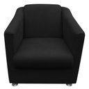 Ver imagem 2 de Kit 2 Poltronas Tilla Decorativa Escritório Suede Preto