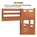 Ver imagem 5 de Beliche Jaspe Duas Camas com 2 Colchões Probel D20 Cor:nature