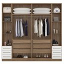 Ver imagem 2 de Quarto de Casal Irlanda Ambiente Composição 6 Amêndola Branco - Demartêz