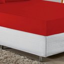 Ver imagem 2 de Jogo de Cama Casal Viúva Nobre 3 Peças Malha 100% Algodão - Vermelho