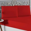 Ver imagem 3 de Jogo de Cama Casal Viúva Nobre 3 Peças Malha 100% Algodão - Vermelho