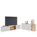 Ver imagem 7 de Painel para Tv Home Suspenso Maggiore 2.3 com Aparador Buffet Sena com Led Off White Matte Freij