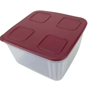 Tupperfresh Quadrado 1,5 Litros Tampa Marsala Tupperware