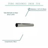 Tubo inox 31,75mm 1.1/4 polegada (tam:50cm) cano 1,2mm espessura TUBO INOX 1.1/4 POLEGADA - 2