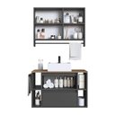 Ver imagem 5 de Conjunto para Banheiro Gabinete Suspenso 80cm com Cuba Espelheira com Toalheiro Cj8010.20 Mel/