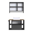 Ver imagem 3 de Conjunto para Banheiro Gabinete Suspenso 80cm com Cuba Espelheira com Toalheiro Cj8010.20 Mel/