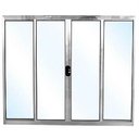 Ver imagem 1 de Vitrô 4 Folhas sem Grade 1,0x1,5m Plus - Janellot Vitro 4f 100x150 S/band S/gr Plus C/no 1371.