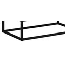 Ver imagem 4 de Mesa de Cabeceira Quarto Casal Lateral Cama Eros Off White 45cm Estilo Industrial Base Ferro Preto