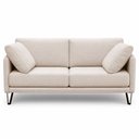 Ver imagem 5 de Sofá Sala de Estar Atena Fixo Pés de Ferro 194cm 3 Lugares Linho Off White M1 - Monari Design