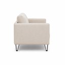 Ver imagem 6 de Sofá Sala de Estar Atena Fixo Pés de Ferro 194cm 3 Lugares Linho Off White M1 - Monari Design