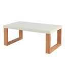 Ver imagem 2 de Mesa de Centro Madeira Industrial 89,5 Cm Dalla Costa Mdf Cor:off White com Freijó