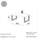 Ver imagem 3 de Mesa de Centro Madeira Industrial 89,5 Cm Dalla Costa Mdf Cor:off White com Freijó