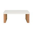 Ver imagem 4 de Mesa de Centro Madeira Industrial 89,5 Cm Dalla Costa Mdf Cor:off White com Freijó
