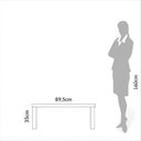 Ver imagem 5 de Mesa de Centro Madeira Industrial 89,5 Cm Dalla Costa Mdf Cor:off White com Freijó