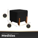 Ver imagem 6 de Puff Retangular Pé de Madeira Decorativo para Sala Orgânico Confortável e Reforçado Bouclé