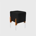 Ver imagem 5 de Puff Retangular Pé de Madeira Decorativo para Sala Orgânico Confortável e Reforçado Bouclé